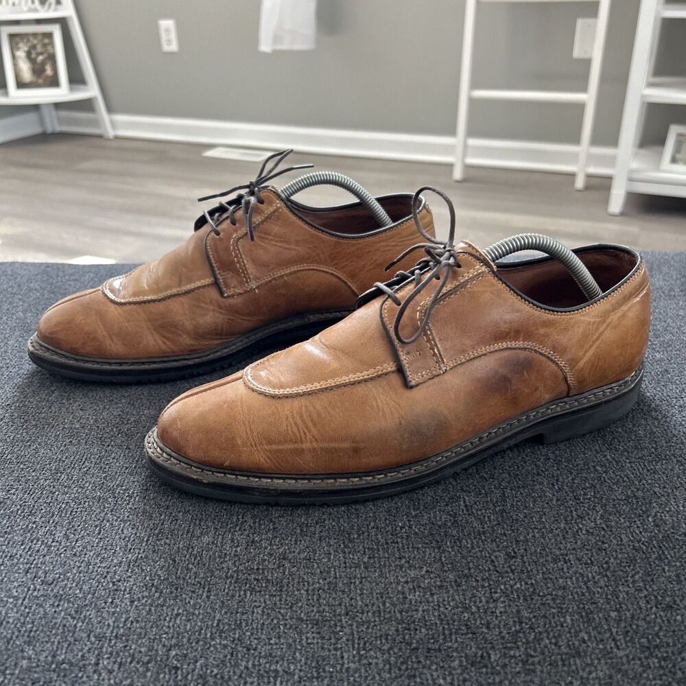 Allen Edmonds “Malone” Men's Casual Brown Leather Oxfords Shoes Sz 10 - 3E